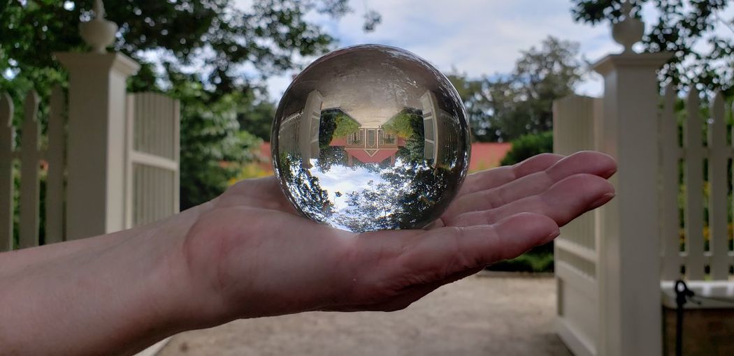 Green house at mount vernon estate, crystal ball image