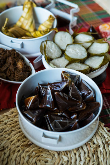 Traditional malay food and cookies during ramadan and eid mubarak. hari raya aidilfitri.