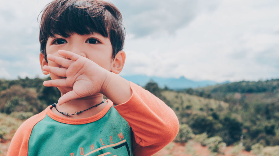 Portrait of cute boy