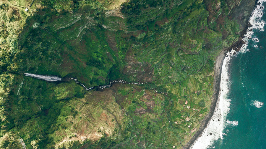 Aerial view of coastline