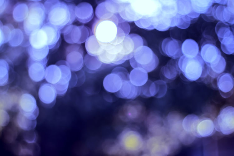Defocused image of illuminated lights