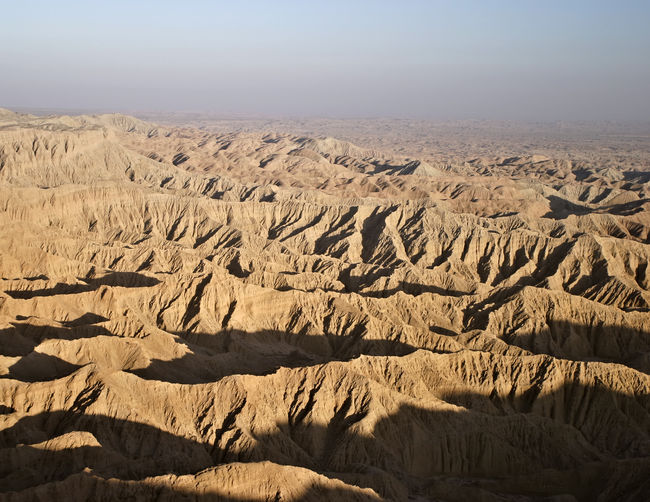 A view of the badlands in the anza-borrego desert from the top of font's point.