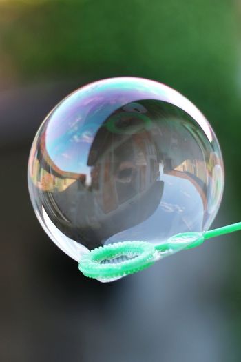 Close-up of bubble wand