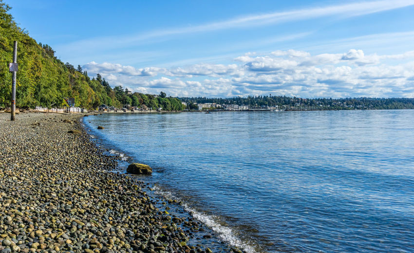 A view of the shoreline of normandy park, washington.