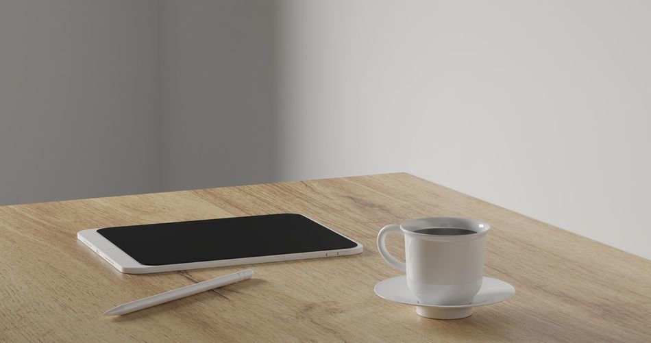 Coffee cup on table