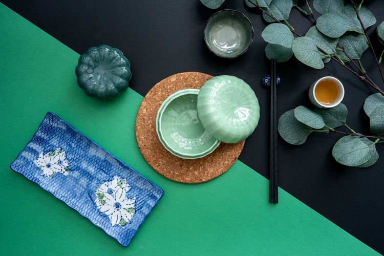 Directly above shot of personal accessories on table