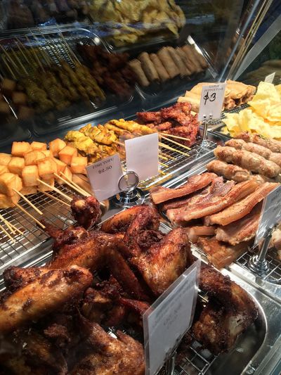 High angle view of food for sale at market