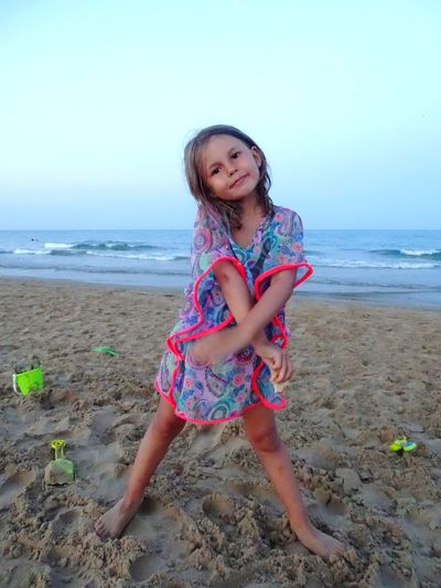Portrait of girl on beach