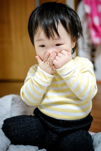 Portrait of cute baby girl