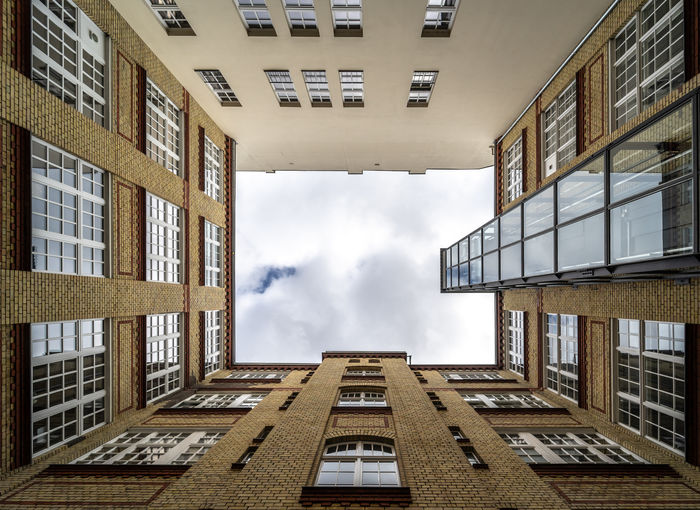 Low angle view of buildings against sky
