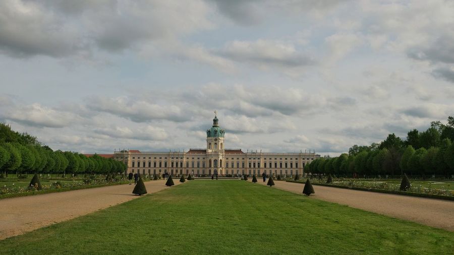 View of historic building against cloudy sky