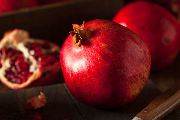 Close-up of pomegranate on table