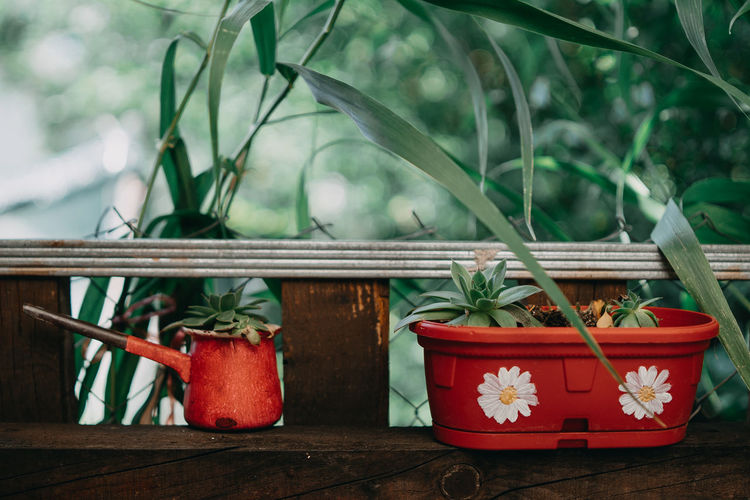 Planter on railing