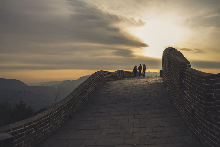 The great wall under the sunset
