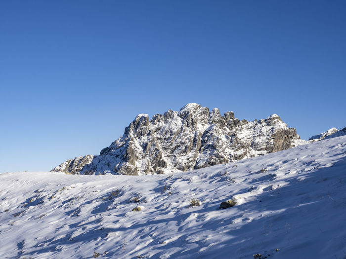 Snowy landscape in the italian alps