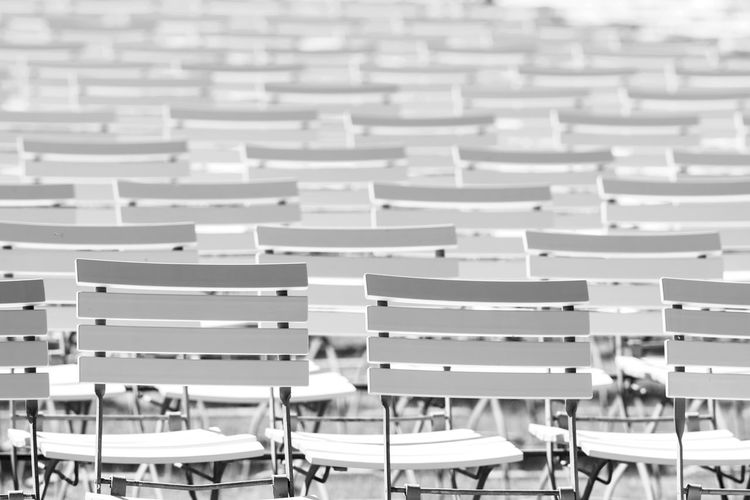 Empty chairs and tables 
