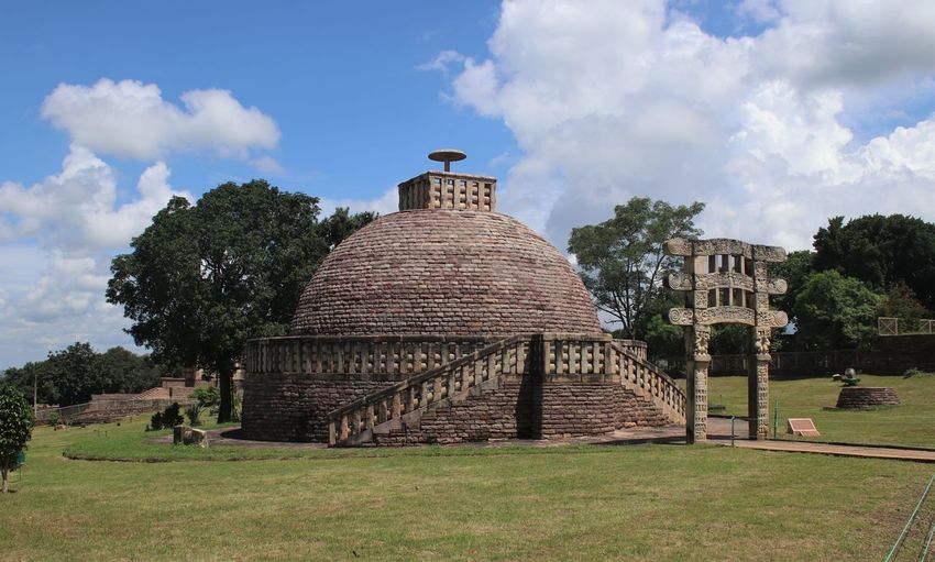 Famous stupa of  heritage site of sanchi