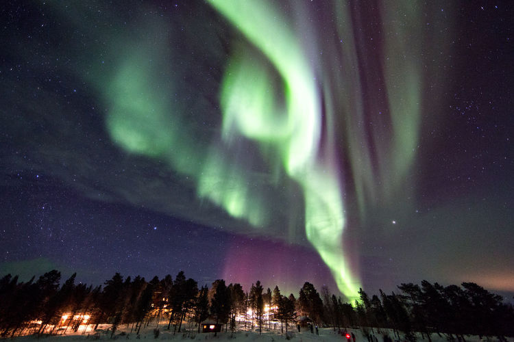 Aurora borealis in finland.