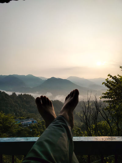 Precious relaxing moments in the mountains.