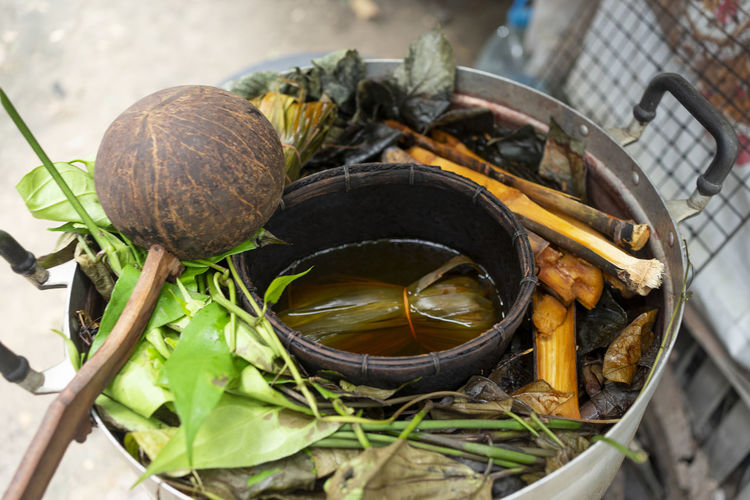 Thai pot medicine made from various herbs boiled together believed to be able to cure many diseases.