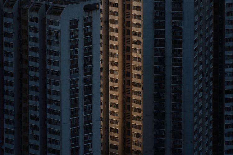 Full frame shot of residential buildings