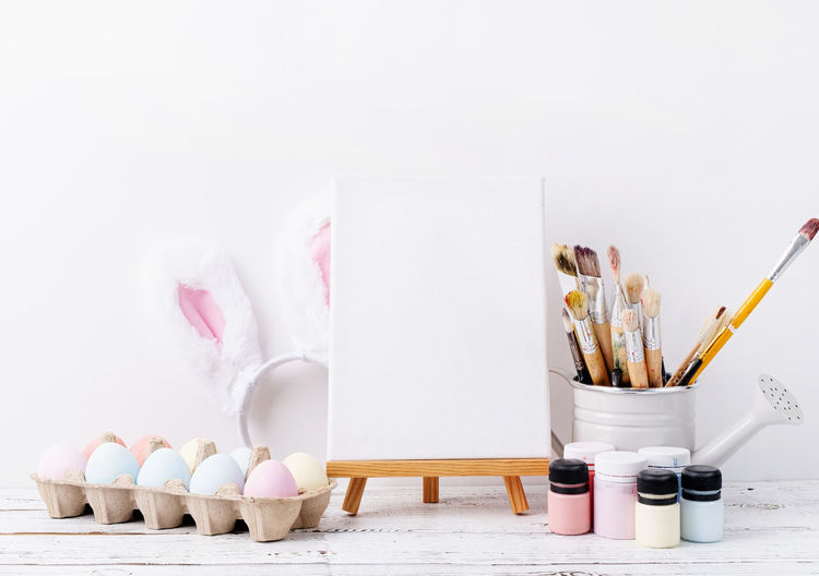 Beauty products on table