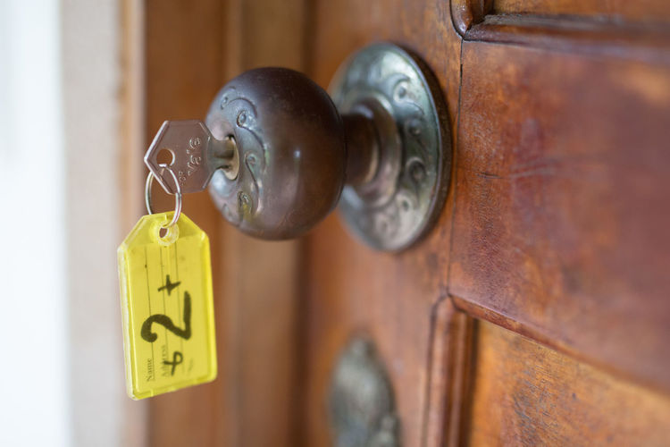 Key in a doorknob