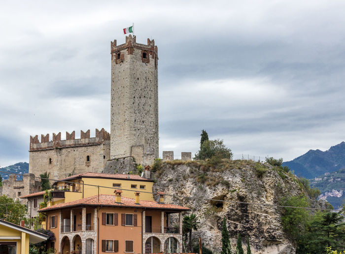 Castello scaligero against sky at malcesine