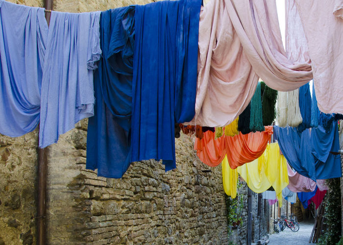 Clothes drying amidst alley