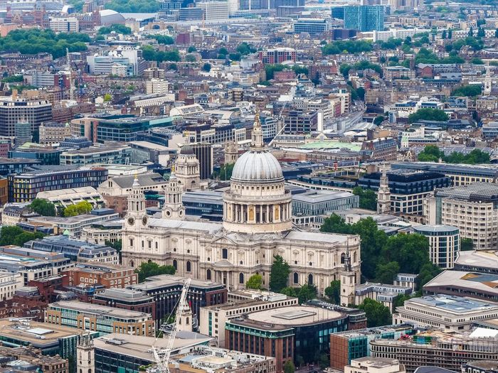 High angle view of st. paul's cathedral