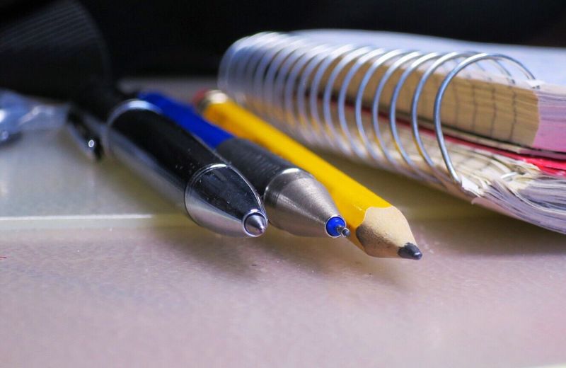 Close-up of eyeglasses on table