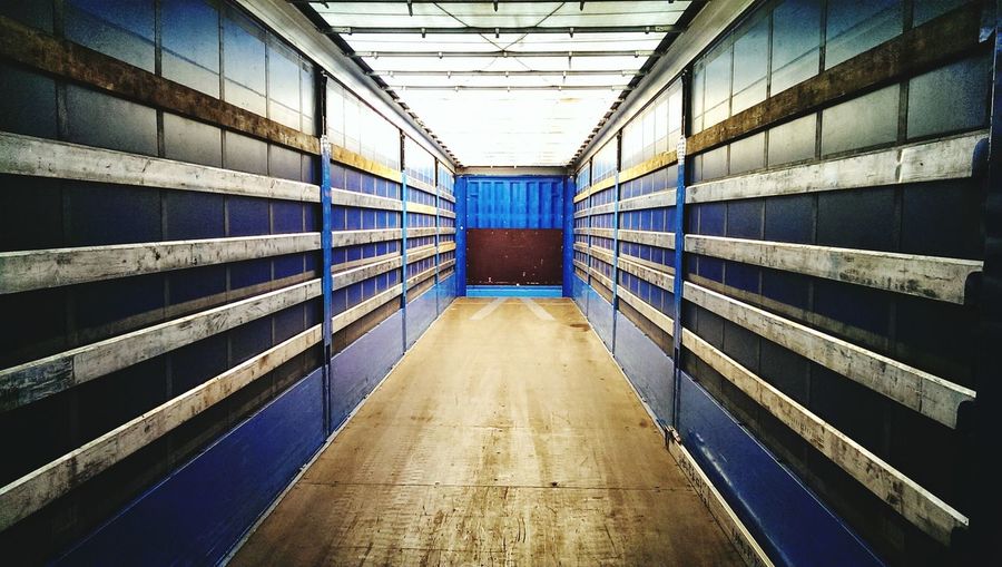 Interior of trailer