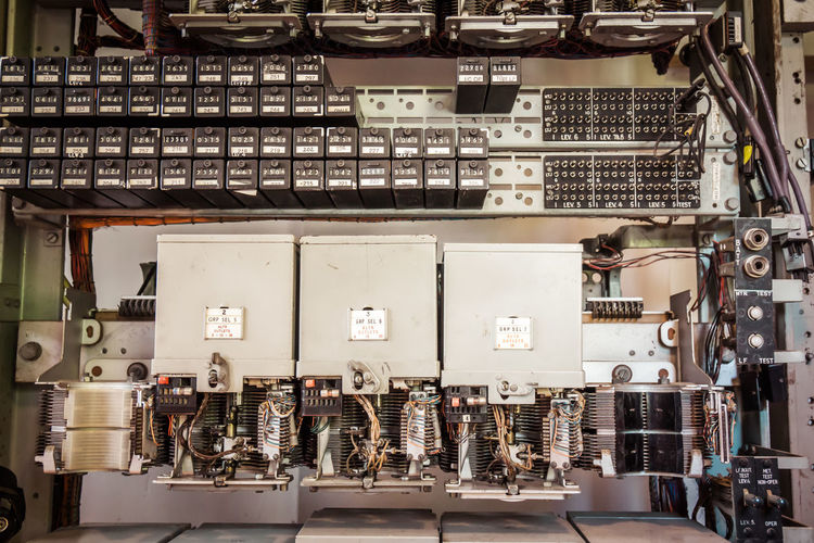 Close-up of electric switchboard