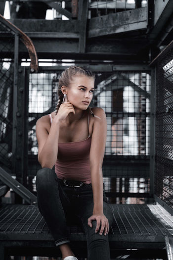 Portrait of beautiful young woman