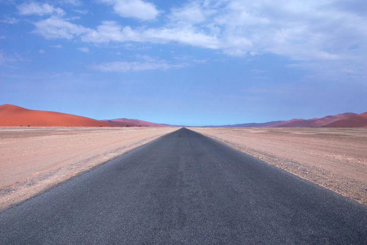 Road passing through a desert