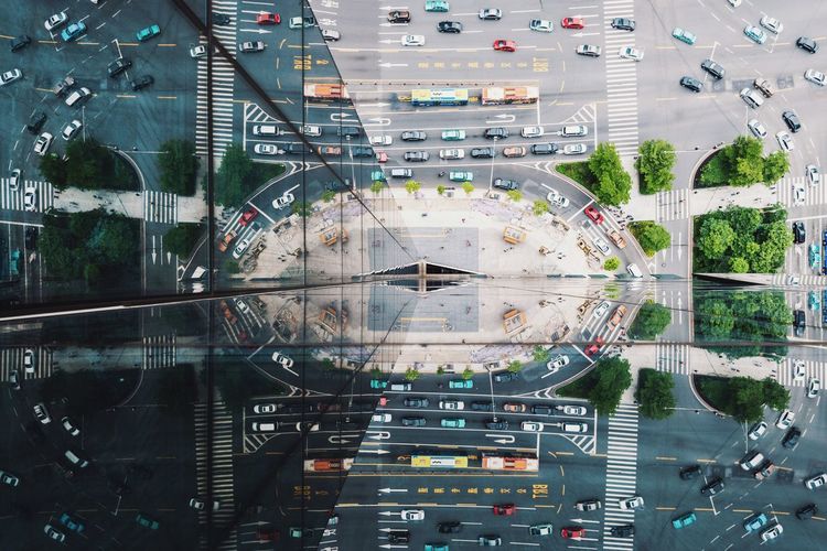 Full frame shot of city