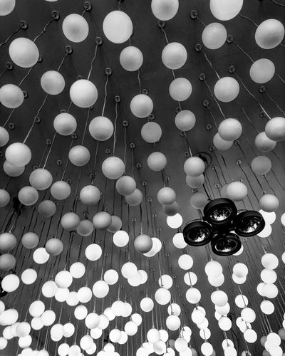 High angle view of balloons on table