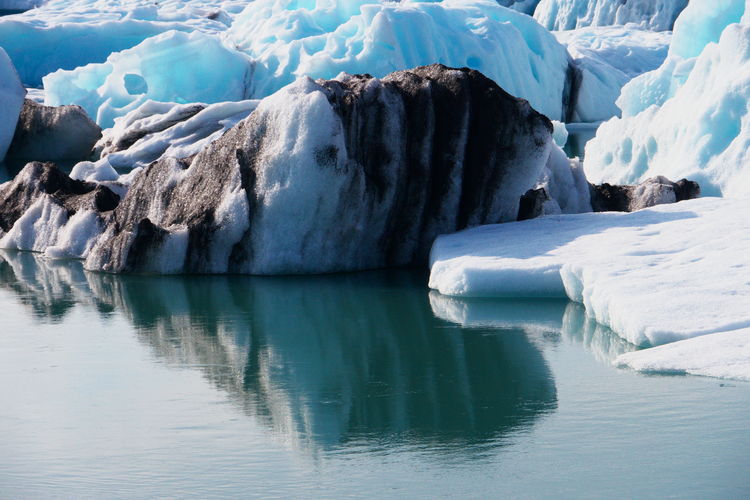 Scenic view of frozen lake