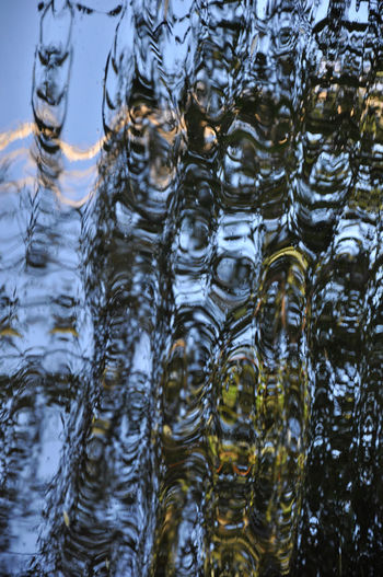 Full frame shot of water in rain