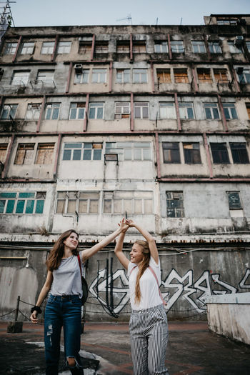 Architecture Big City City City Life Cityscape Exploring Hanging Out Happiness Hong Kong HongKong Palm Strolling Traveling Walking Around Backgrounds Building Building Exterior China Estate Friendship Girls House Lifestyles Skyscraper Sports Track