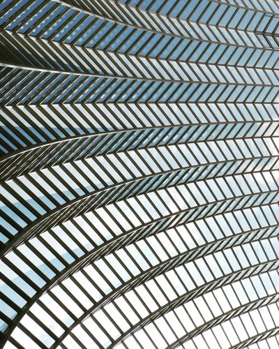 Full frame shot of patterned glass building