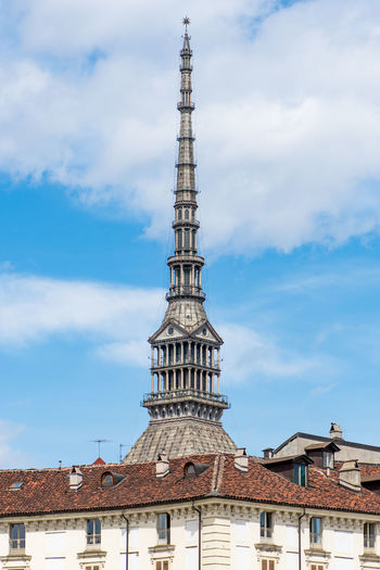 Mole antonelliana tower, major landmark building in turin, italy,  architect alessandro antonelli