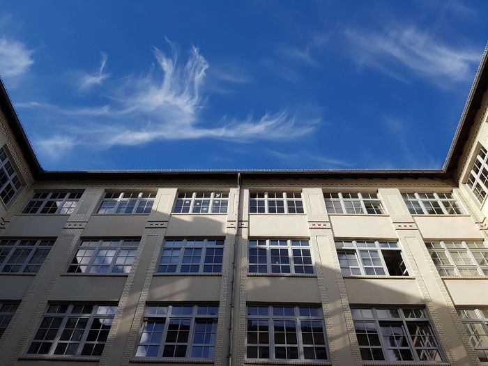 Low angle view of building against sky
