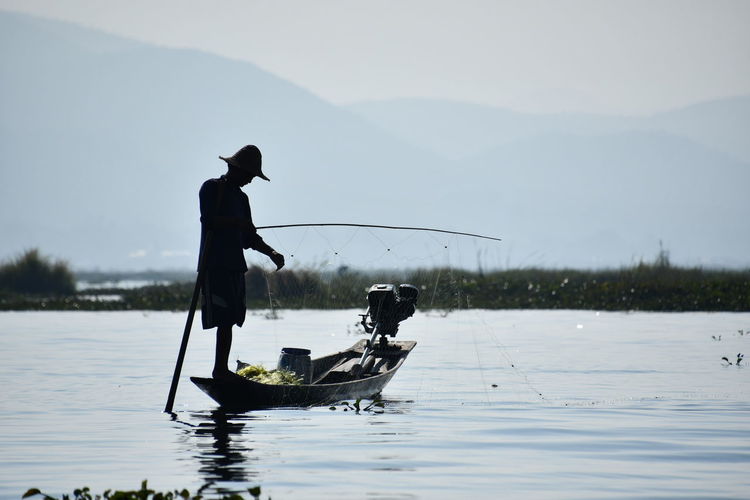 Fisherman on inle lake