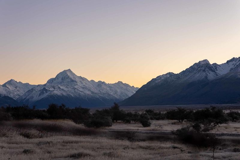 Majestic mount cook south island new zealand