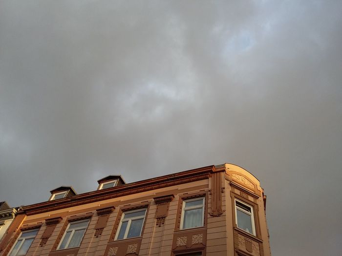 Low angle view of building against sky