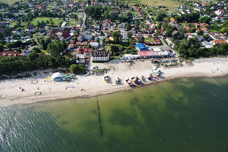 High angle view of baltic sea shore