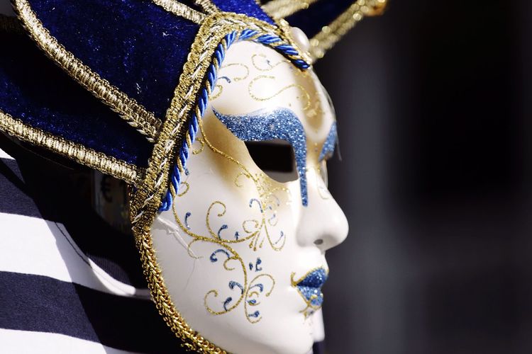 Close-up of venetian mask