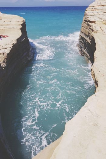 Rock formation on sea shore