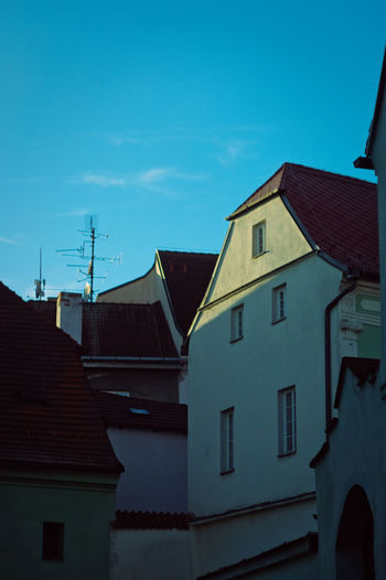 Low angle view of buildings against sky